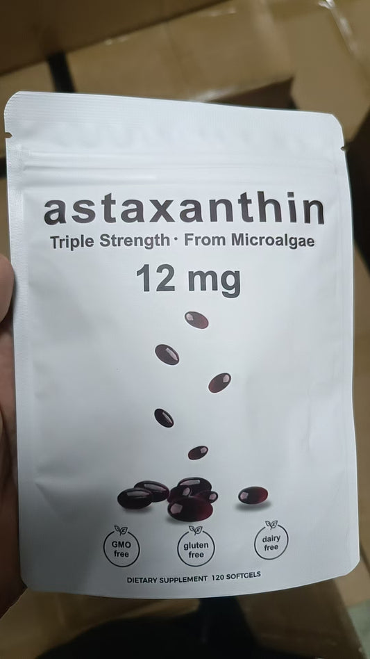 Astaxanthin 12mg Antioxidant Supplements, 120 Softgels